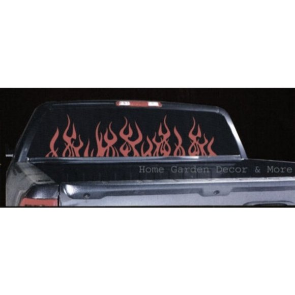 Red FLAME Auto Car Truck SUV REAR Back Window Tinted Tint Film 20"x64" Roll - Picture 1 of 1
